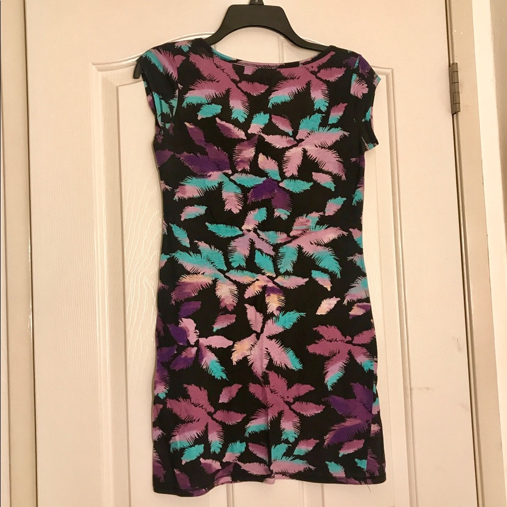 Victoria's Secret Dark Low Back Floral Leaf Dress